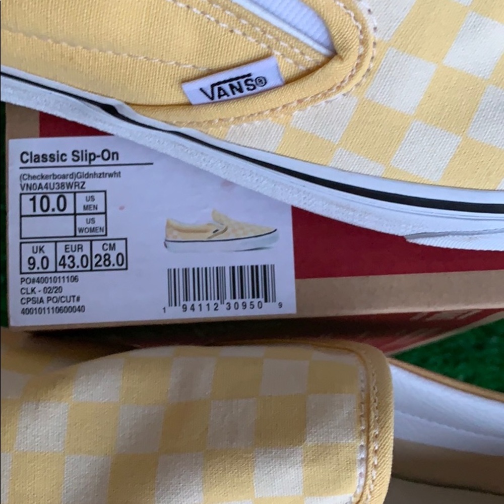 VANS CLASSIC SLIP ON CHECKERBOARD Gldnhztrwht MEN’ - Picture 14 of 16